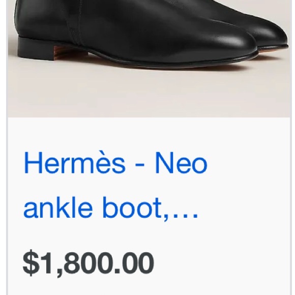 Hermès Black Leather Ankle Boots - Picture 8 of 8